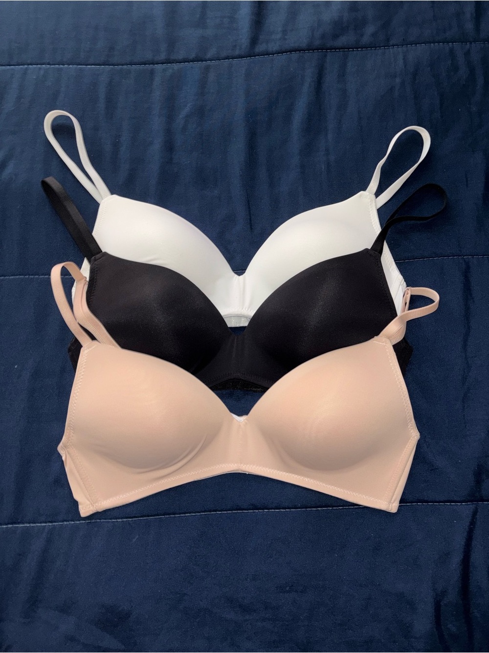 Everyday T-Shirt Bra Set - White, Black & Nude
